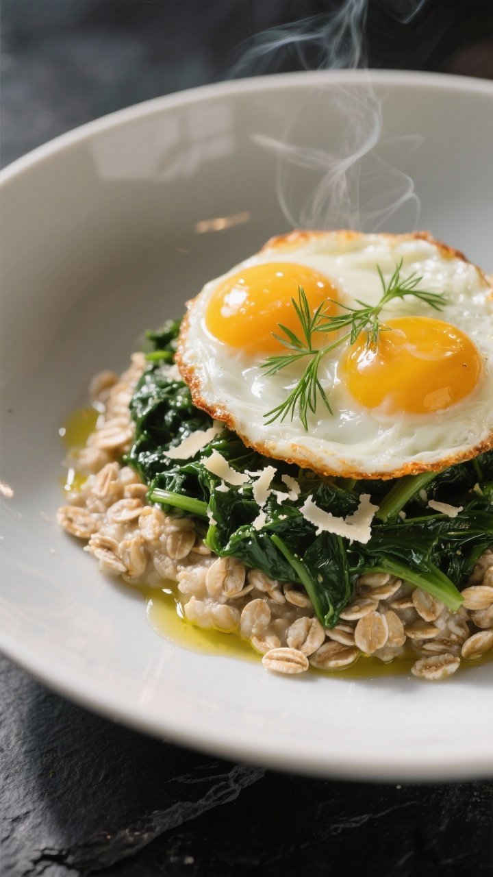 Final dish beauty: Restaurant-style presentation of the bowl with two jammy eggs on a bed of savory