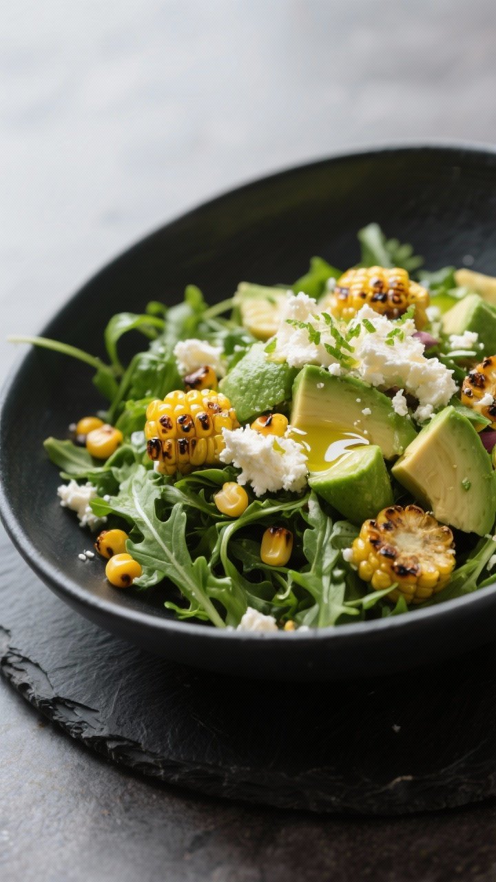 Final plated dish: Restaurant-quality presentation of the salad as a hearty entrée bowl over a bed