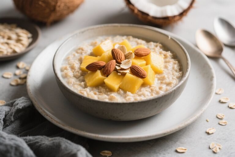 Stop Skipping Breakfast: Coconut Mango Oatmeal with Toasted Almonds That Tastes Like a Beach Vacation
