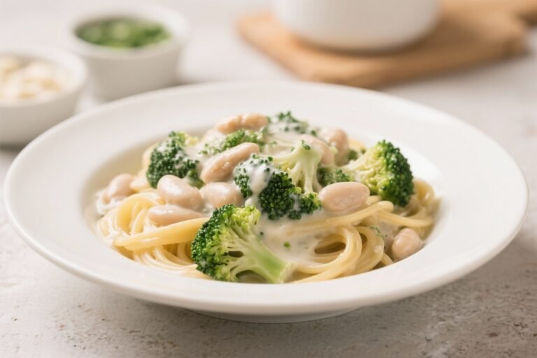 Creamy Broccoli & White Bean Pasta That Tastes Like a Cheat Meal (But Isn’t)