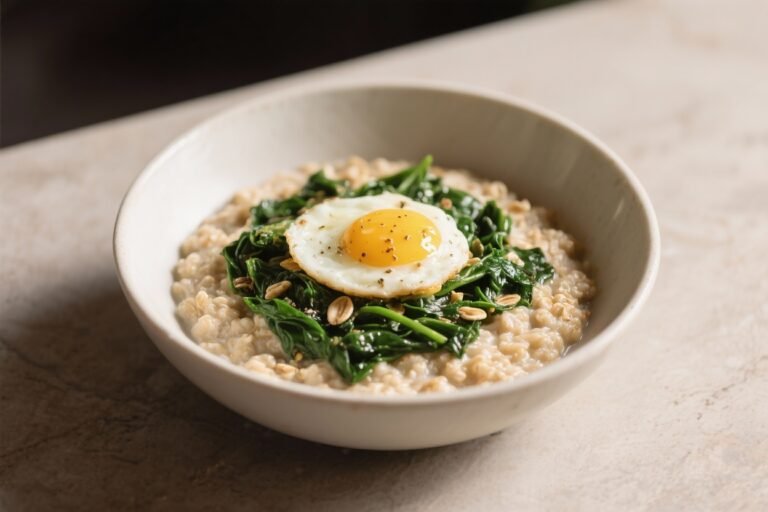 This Savory Spinach and Egg Oatmeal Bowl Slaps: Protein-Packed Comfort You Can Make in 10 Minutes