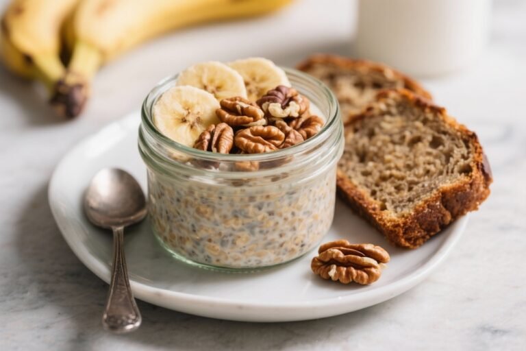 Banana Bread Overnight Oats with Walnuts: The 2-Minute Breakfast That Tastes Like Dessert (But Acts Like a Protein Shake)