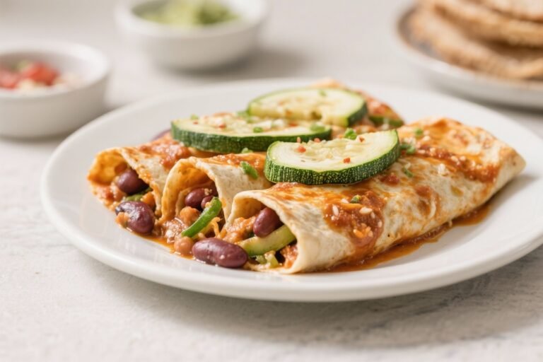 High Fiber Zucchini & Bean Enchiladas That Make Gut Health Feel Like a Cheat Meal