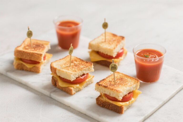 Mini Grilled Cheese Sandwiches with Tomato Soup Shots: The Ultimate Party Power Move You Didn’t Know You Needed