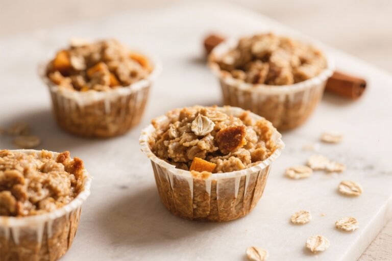 Pumpkin Spice Baked Oatmeal Cups That Taste Like Dessert and Hustle Like Meal Prep
