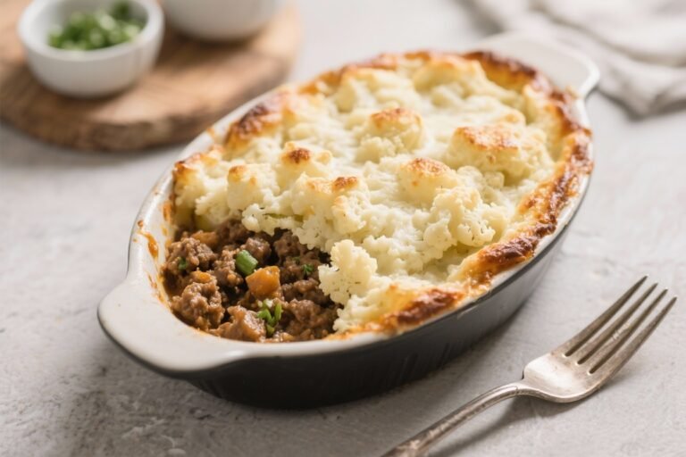 Healthy Shepherd’s Pie with Mashed Cauliflower Topping: Comfort Food That Flexes on Calories