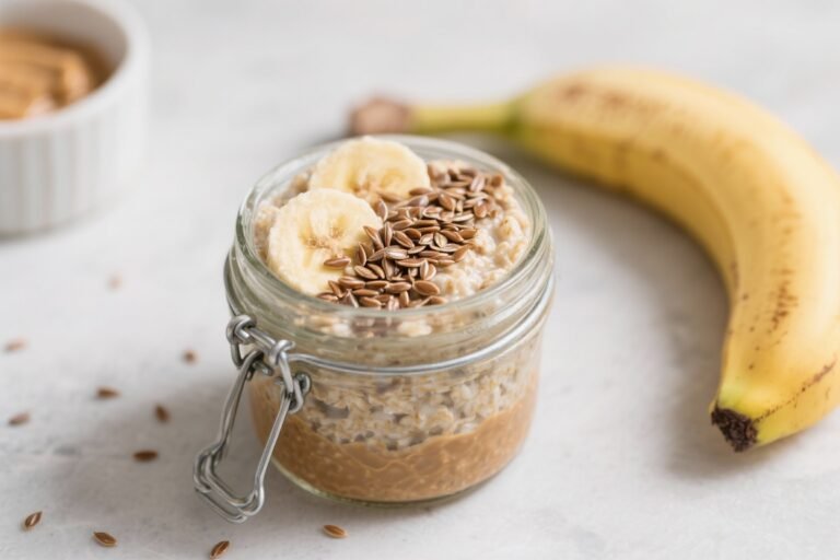 Peanut Butter Banana Overnight Oats with Flax: The 2-Minute Breakfast That Tastes Like Dessert and Fuels You Like a Beast