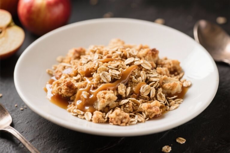 Caramel Apple Crisp with Oat Topping That Breaks the Internet (And Your Willpower)