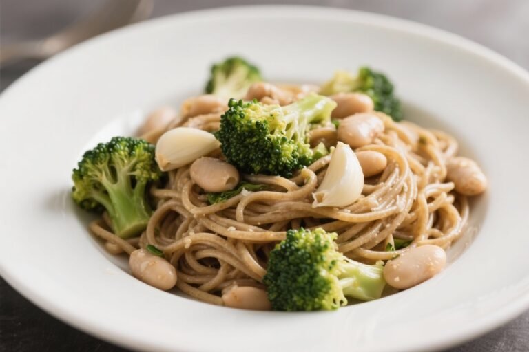 Whole Wheat Pasta with Broccoli, Garlic, and White Beans: The 20-Minute Power Bowl That Actually Tastes Like Dinner