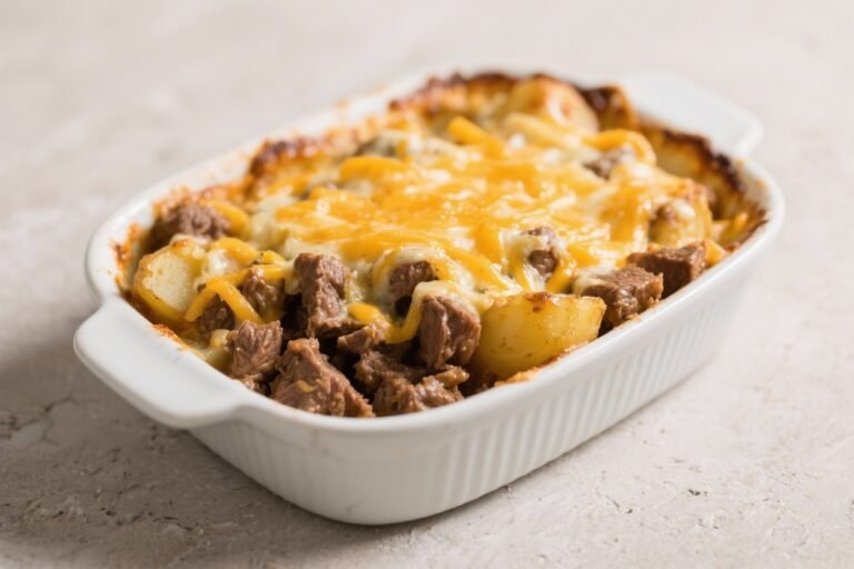 Beef and Potato Casserole with Cheddar Topping: The Cozy, Cheesy Crowd-Pleaser You’ll Make on Repeat