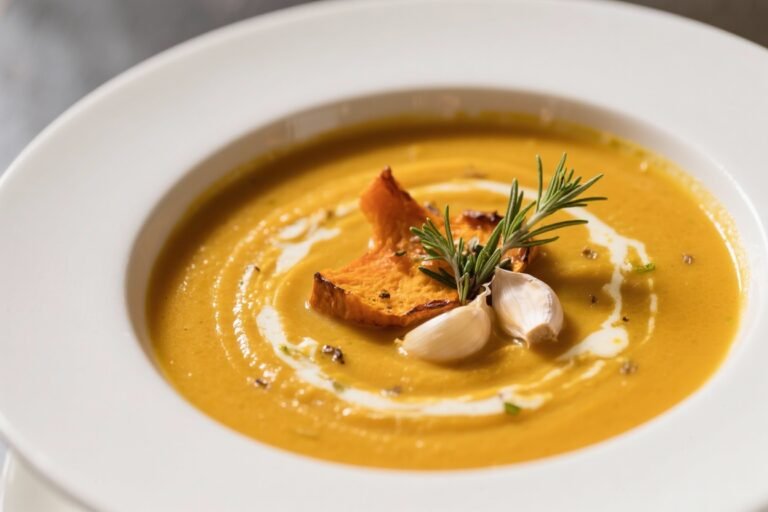 Roasted Pumpkin Soup with Garlic and Thyme: The Cozy Bowl That Makes Your House Smell Like Fall Glory