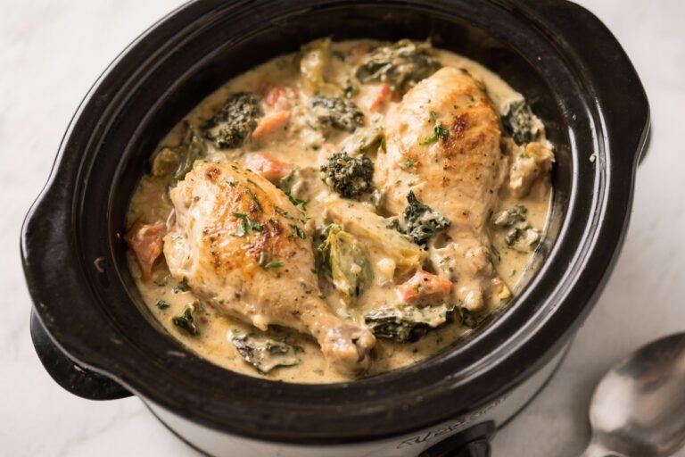 Crockpot Creamy Tuscan Chicken That Practically Cooks Itself (And Tastes Like a $30 Entrée)