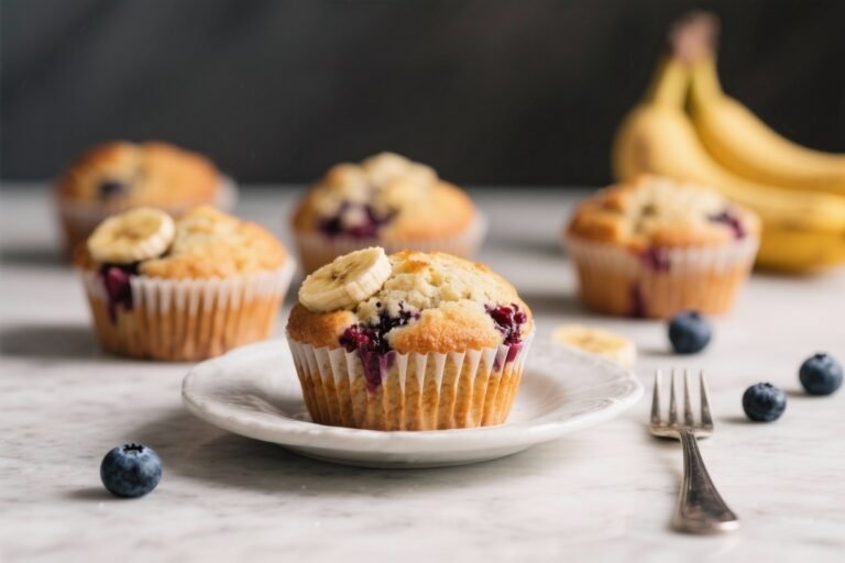 Banana Berry Burst Muffins – Soft, Fruity, and Easy to Make