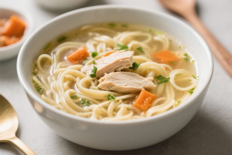 “3-Ingredient Chicken Noodle Soup for Busy Nights” That Tastes Like You Actually Tried