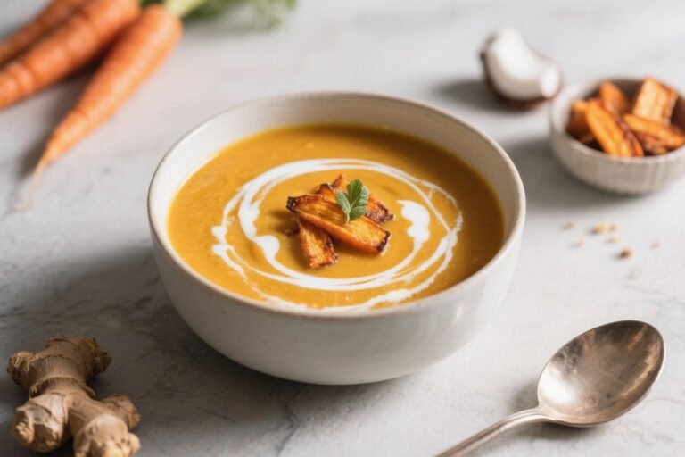 Roasted Carrot & Ginger Soup with Coconut Milk: The Silky, Cozy Bowl That Tastes Like a Glow-Up