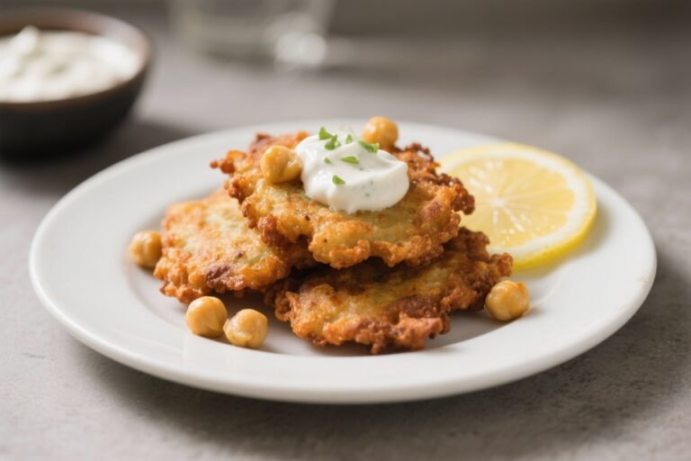 Crispy Chickpea Fritters with Lemon Yogurt Sauce: The 20-Minute Bite That Outsmarts Takeout
