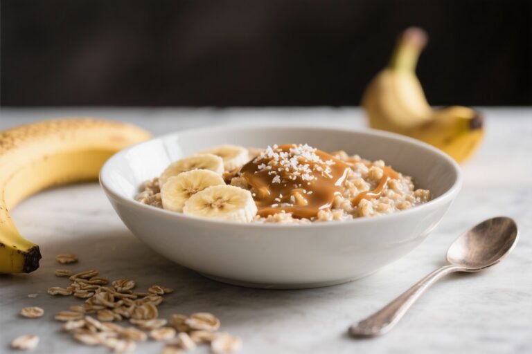 Salted Caramel Banana Oatmeal: The 7-Minute Breakfast That Tastes Like Dessert (But Hustles Like a Meal)