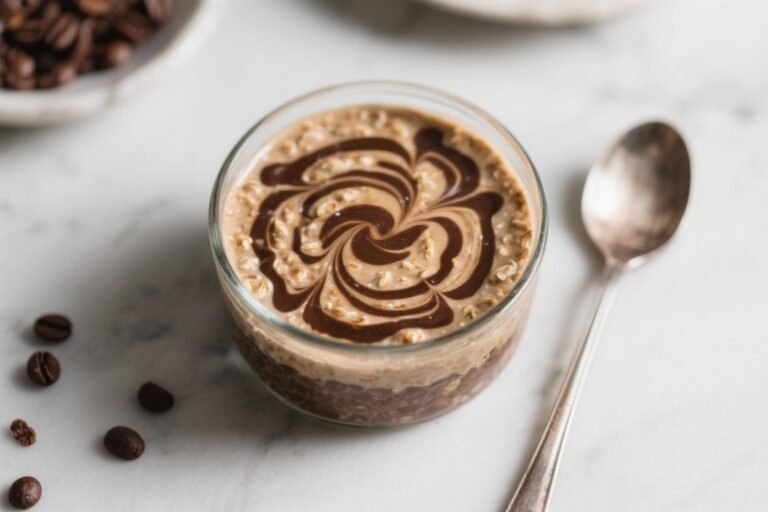 Mocha Latte Overnight Oats with Espresso Swirl: The 5-Minute Breakfast That Tastes Like a Fancy Coffeehouse Flex