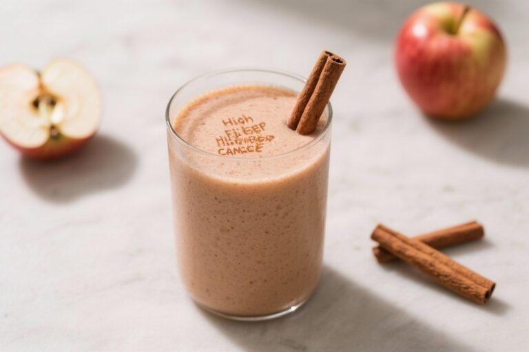 High Fiber Apple Cinnamon Smoothie: The 60-Second Breakfast That Keeps You Full Till Lunch (No Sad Salads Required)