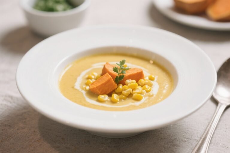 Creamy Corn & Sweet Potato Soup That Tastes Like Cozy in a Bowl (Without the Food Coma)