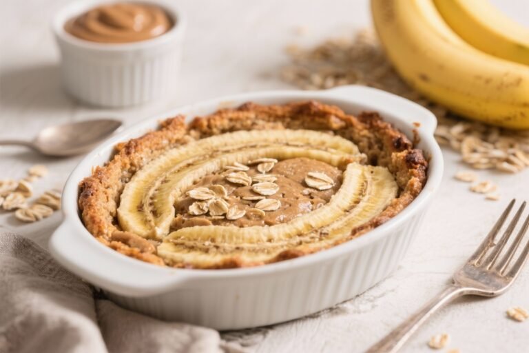 This High Fiber Peanut Butter Banana Oat Bake Is the Breakfast Flex You Didn’t Know You Needed