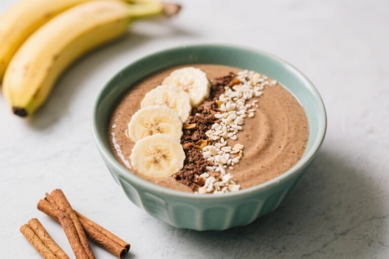 High Fiber Banana Cinnamon Smoothie Bowl: The 5-Minute Breakfast That Feels Like Dessert (But Hits Like a Health Kick)
