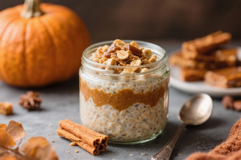 Pumpkin Pie Overnight Oats – Cozy Fall Breakfast That Feels Like Dessert (But With Gym-Rat Macros)