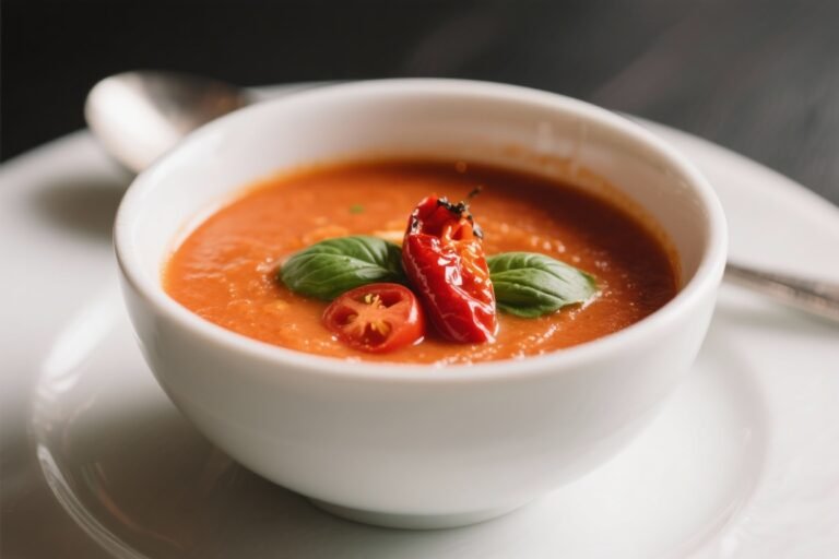 Tomato-Basil Soup with a Roasted Red-Pepper Twist: The Cozy Bowl That Outsmarts Takeout