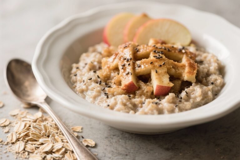 Apple Pie Oatmeal With Oat Bran & Chia – Cozy, Hearty, and Naturally Sweet