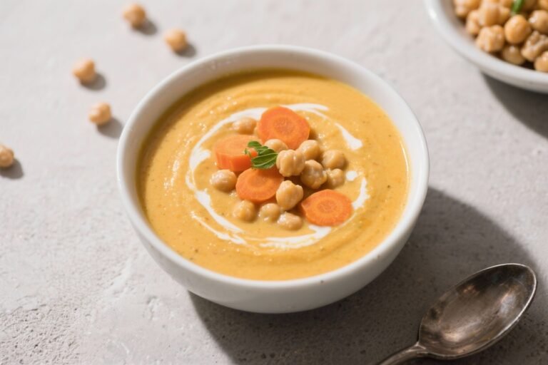 Creamy Carrot & Chickpea Soup – Cozy, Bright, and Satisfying