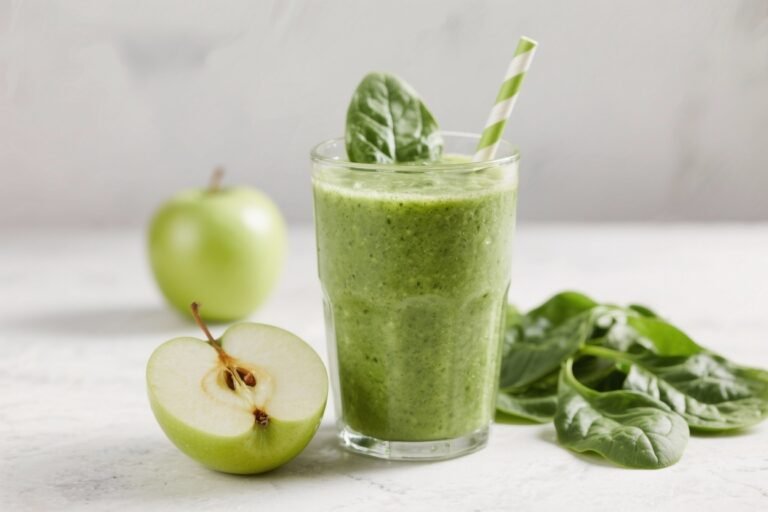 Lean Green Apple Spinach Smoothie (Low-Calorie & Refreshing) – Clean, Bright, and Energizing
