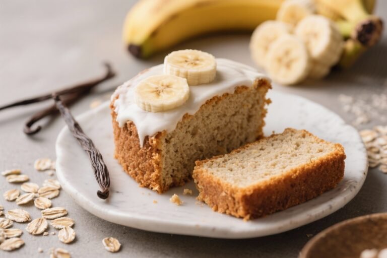 Light & Cozy Oat Flour Snack Cake With Banana and Vanilla – Simple, Wholesome, and Tender
