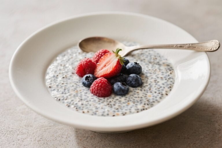 Vegan Vanilla Chia Pudding With Fresh Berries – Creamy, Light, and Naturally Sweet