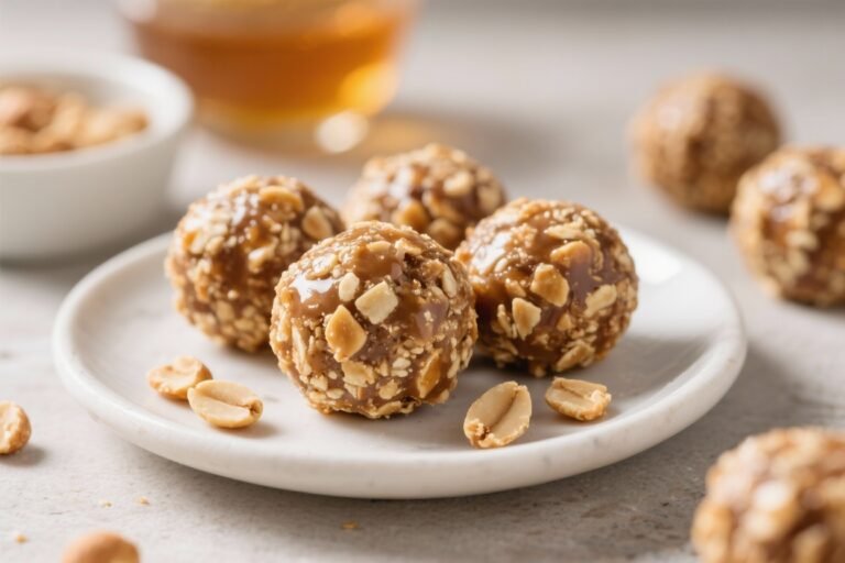 Honey Peanut Crunch Protein Balls — Just 10 Minutes to Make