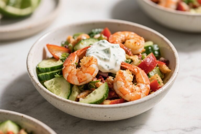 Easy Mediterranean Shrimp Bowls With Cucumber Yogurt Sauce – Fresh, Bright, and Weeknight-Friendly