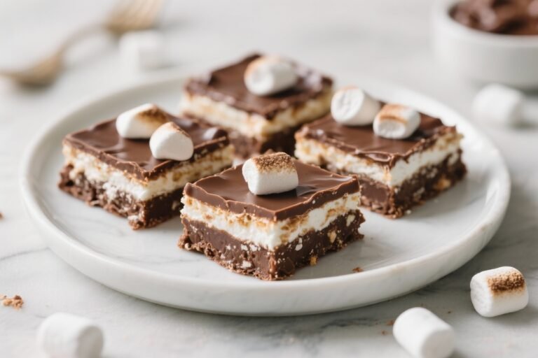 Easy No-Bake Chocolate Marshmallow Squares (Retro Style) – Sweet, Simple, and Nostalgic