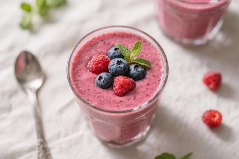 Triple Berry Immune Boost Smoothie – Bright, Fresh, and Nourishing