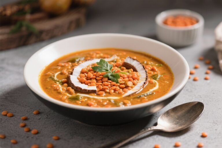 Red Lentil Coconut Curry – A Cozy, Flavorful One-Pot Meal