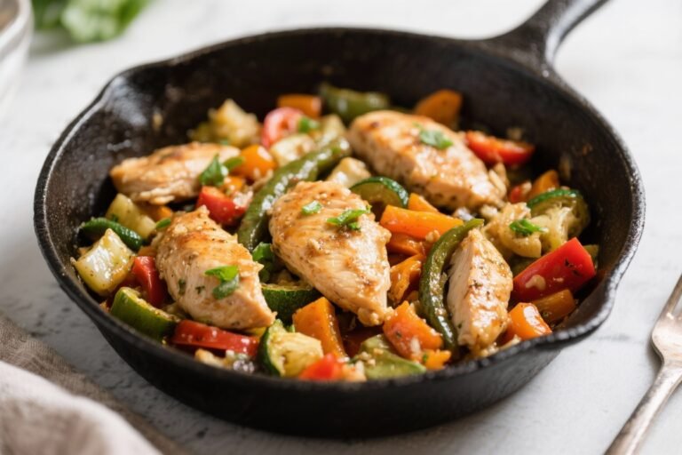 15-Minute Chicken & Veggie Power Skillet (Clean, Easy, Weeknight-Friendly) – Fast, Flavorful, and Balanced