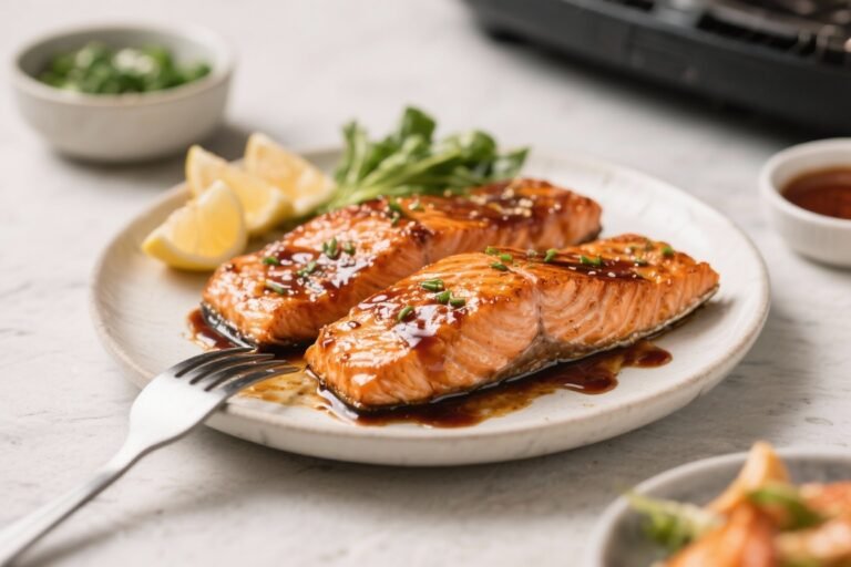 Air Fryer Teriyaki Salmon Fillets (Sticky & Fast Dinner) – Weeknight-Friendly and Delicious