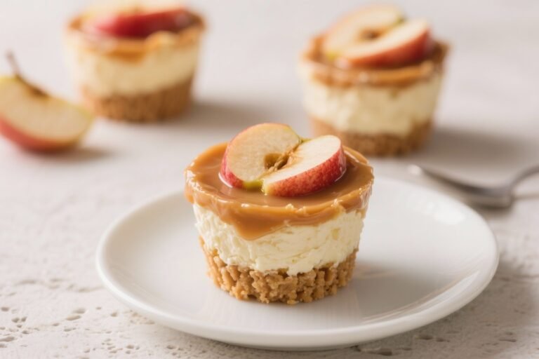Easy No-Bake Caramel Apple Cheesecake Cups – A Quick, Cozy Treat