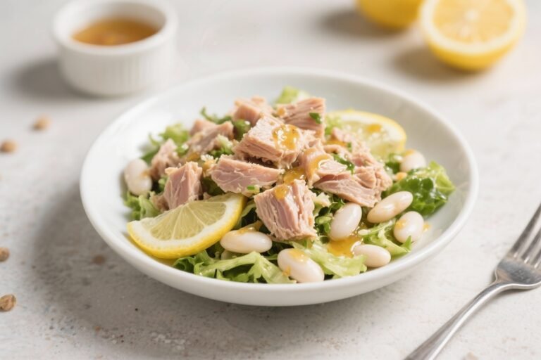 Simple Tuna & White Bean Salad With Lemon Dressing – Fresh, Fast, and Satisfying
