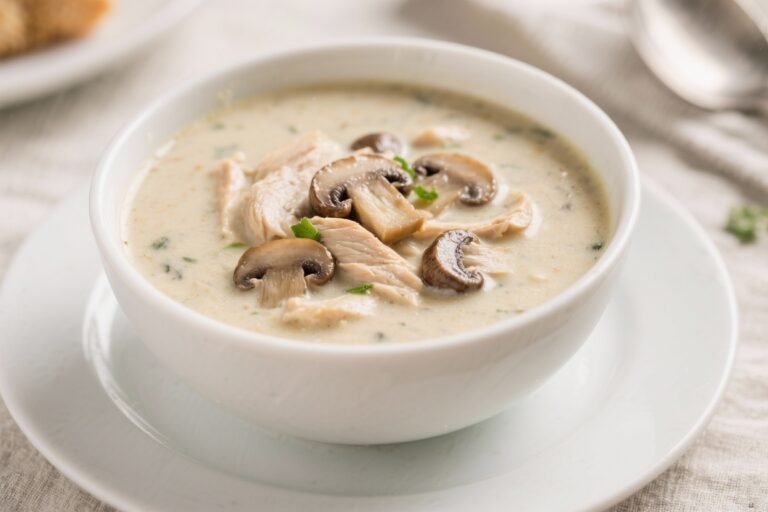 Creamy Mushroom Chicken Keto Soup — Comforting, Earthy & Silky Smooth