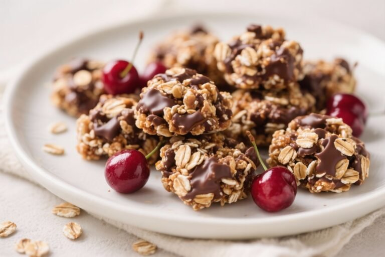 Cherry Chocolate No-Bake Oat Clusters – Easy, Chewy, and Naturally Sweet