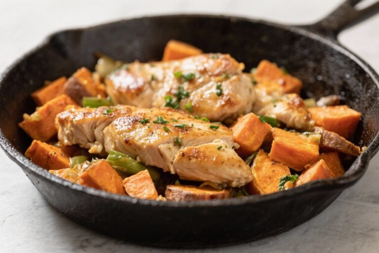 Clean Eating Chicken & Sweet Potato Skillet – A Simple, One-Pan Weeknight Winner