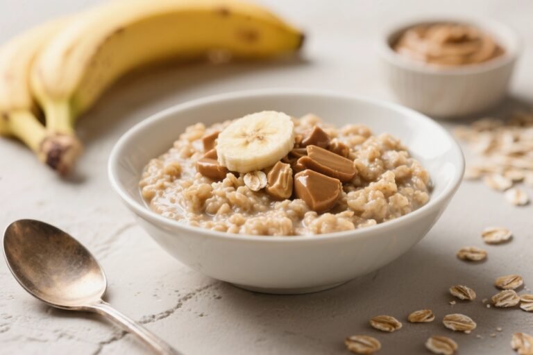 High-Protein Peanut Butter Banana Oatmeal (Filling & Cozy) – A Warm Breakfast You’ll Actually Look Forward To