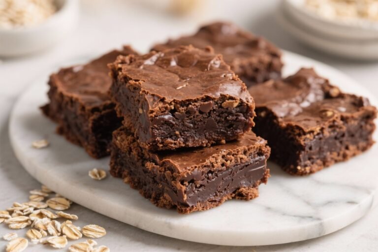 Better-For-You Brownies Made With Oats and Dark Chocolate – A Lighter, Rich Treat
