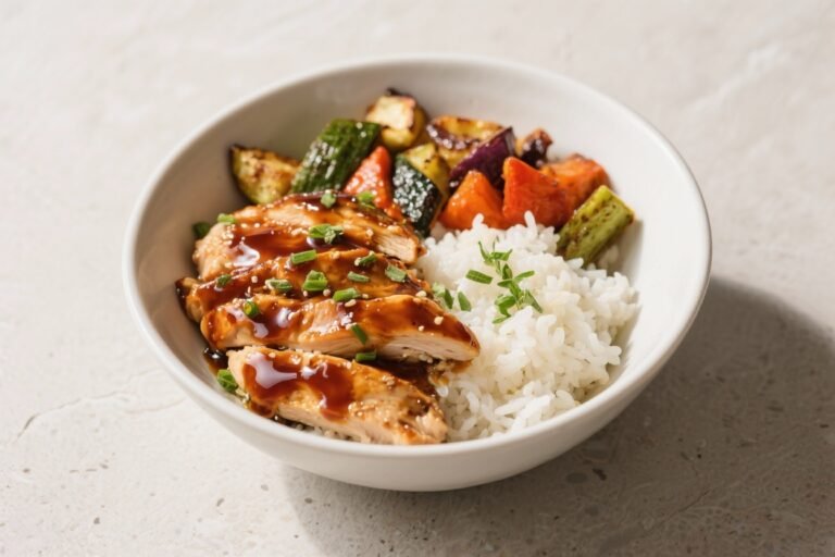 Healthy Teriyaki Chicken Rice Bowl With Roasted Vegetables – Easy, Balanced, and Flavorful