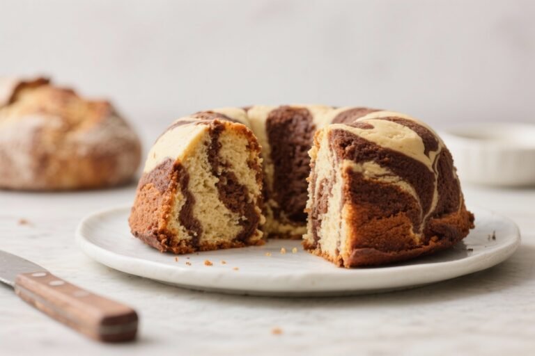 Sourdough Discard Marble Cake – Soft, Swirled, and Perfect for Everyday Baking