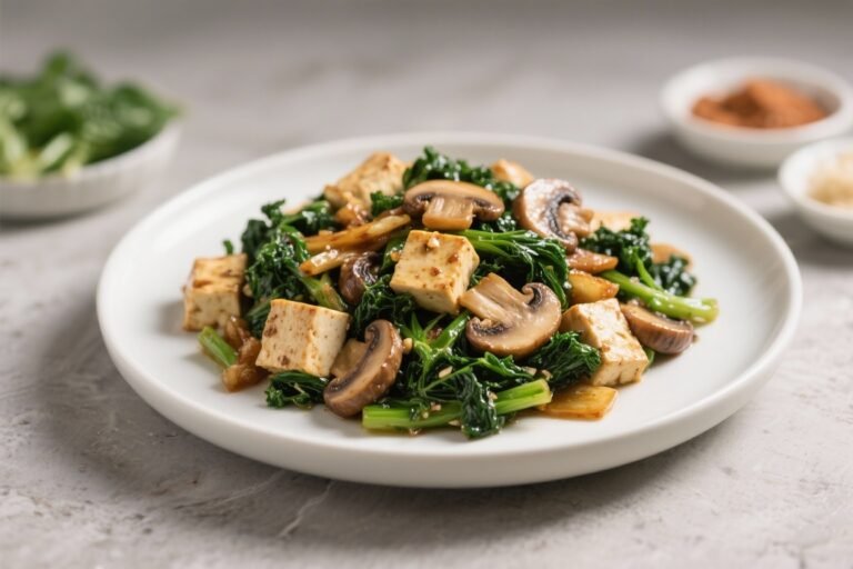 Tofu, Kale & Mushroom High-Protein Stir Fry – Fast, Flavorful, and Satisfying